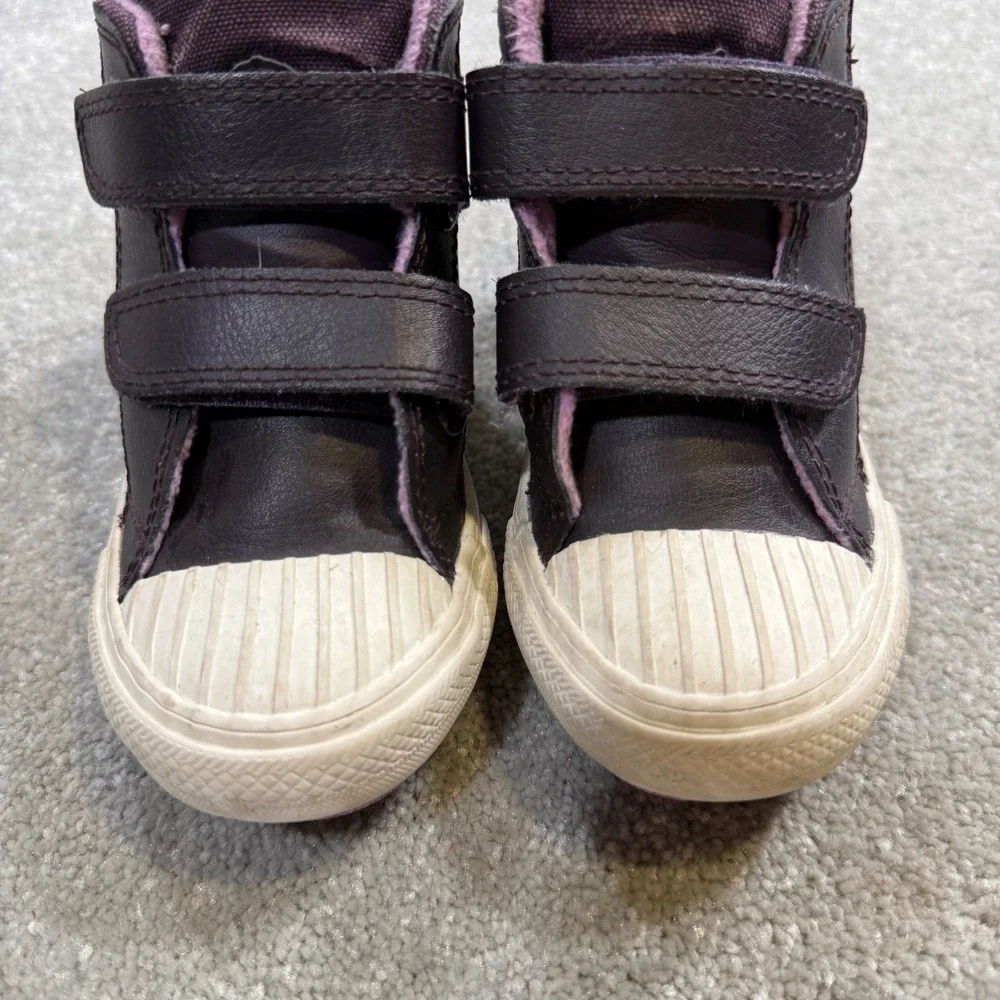 Converse Chuck Taylor All Star‎ Berkshire Sneaker Boot  Purple Leather Toddler 7